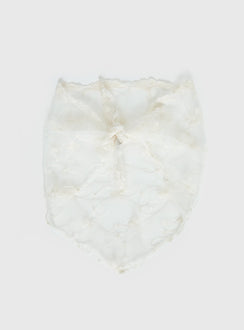 Brigette Lace Bandana White