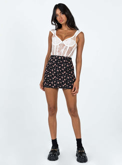 product Selby Mini Skirt Black Floral Princess Polly  Mini Skirts 