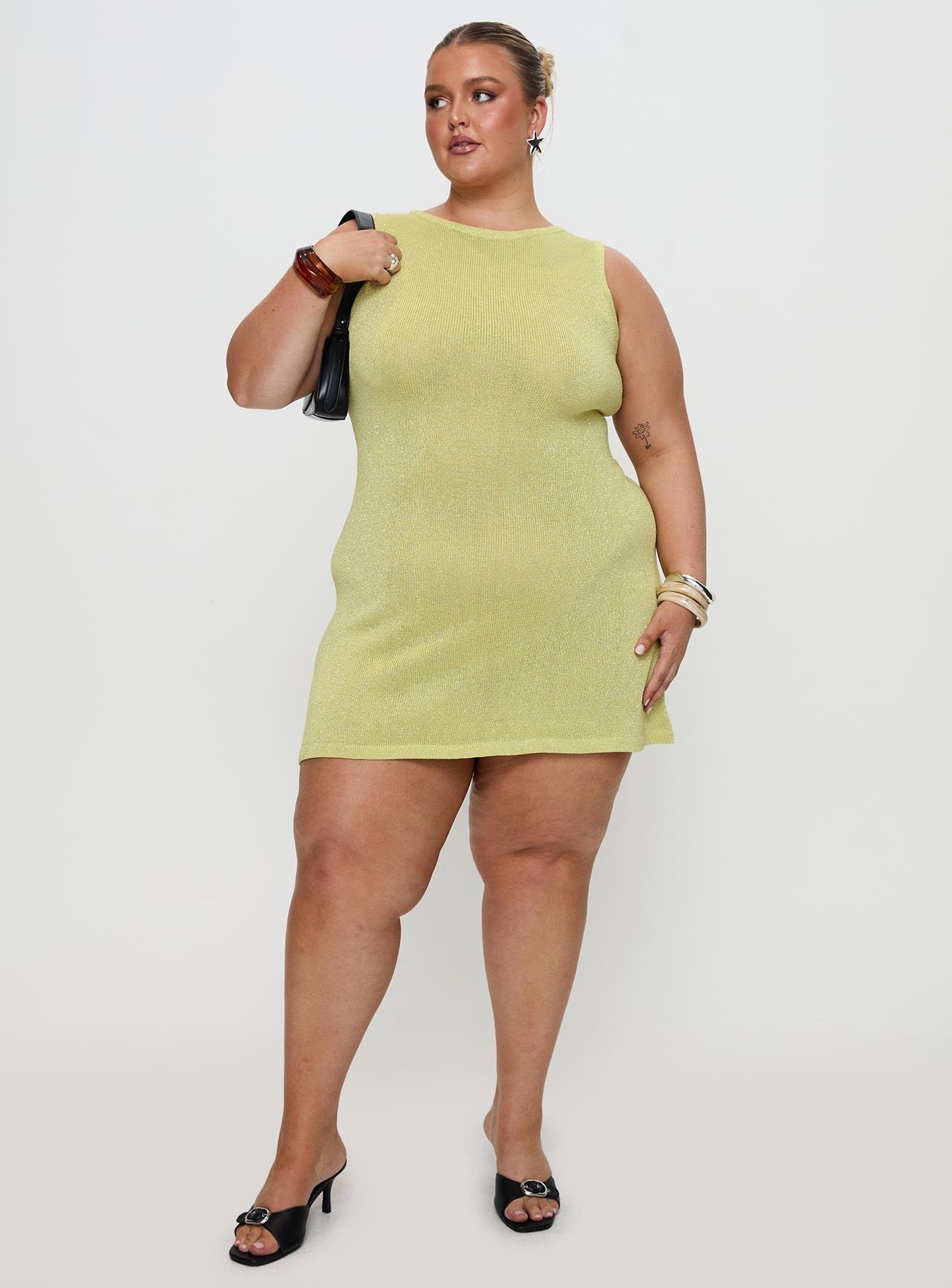 Oceana Mini Dress Green Curve