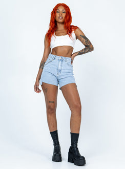 Tiyarna Denim Shorts Princess Polly high-rise 