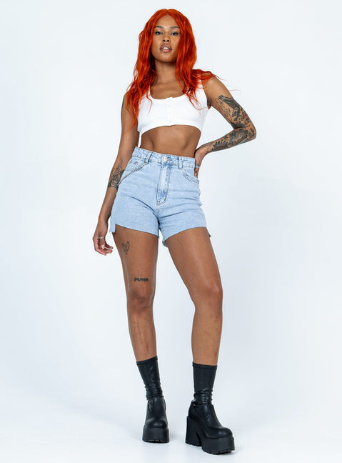 Tiyarna Denim Shorts Princess Polly high-rise 