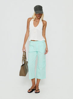 Indee Cropped Cargo Aqua