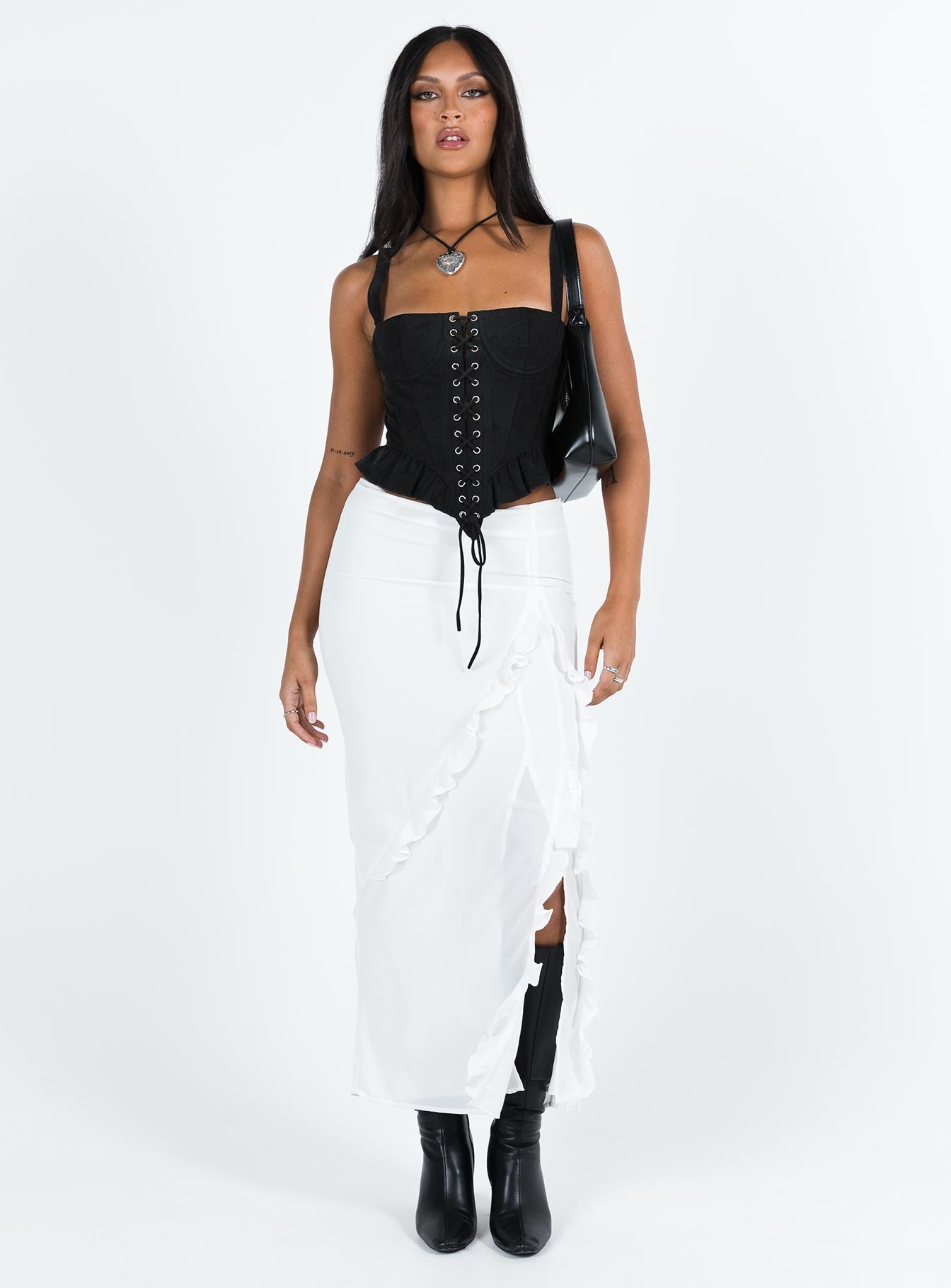 product Princess Polly Sleeveless Square Neck  Cuatro Corset Top Black