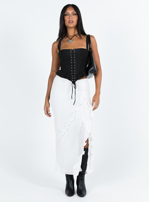 product Princess Polly Sleeveless Square Neck  Cuatro Corset Top Black