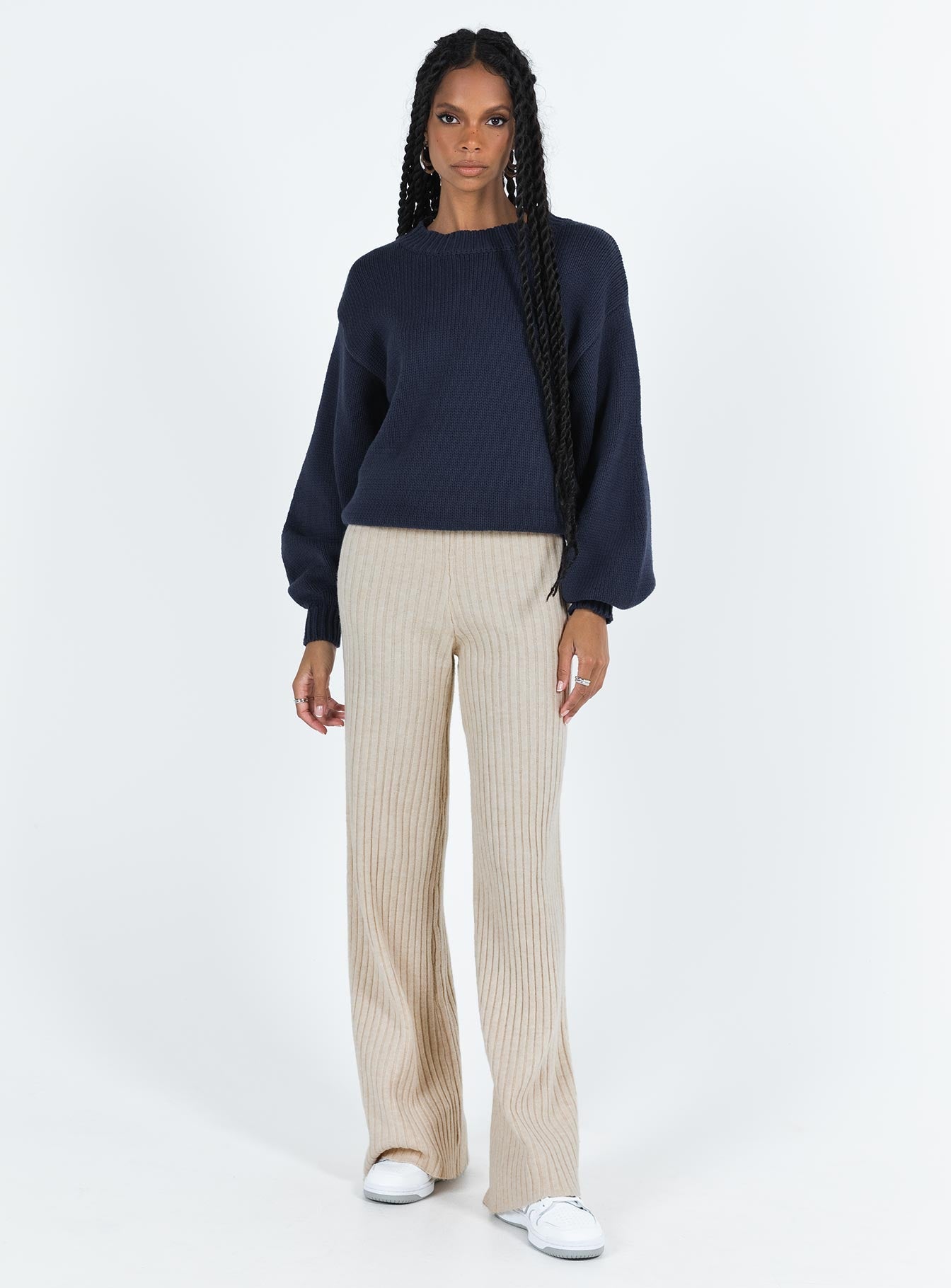 product Harmony Knit Sweater Navy Princess Polly  Long 