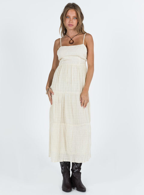 product Princess Polly Square Neck  Ricci Maxi Dress Ivory