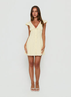 Huntah Cap Sleeve Mini Dress Butter