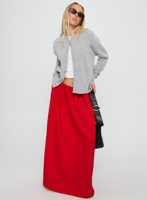 Felipa Maxi Skirt Red