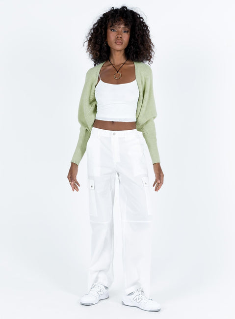 Aviana Cardigan Sage Princess Polly  Cropped 