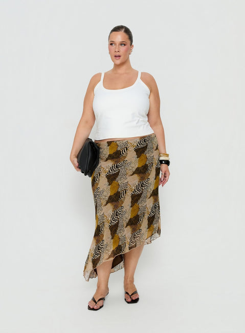 Kasper Cinched Longline Tank Top White Curve