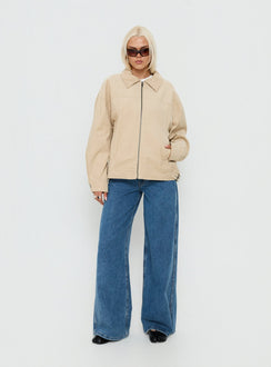 Goldsmith Corduroy Bomber Jacket Stone