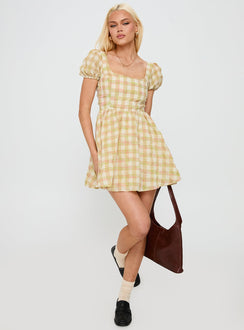 Cartmel Puff Sleeve Mini Dress Multi