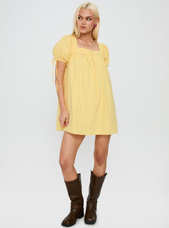 Lilibet Mini Dress Lemon