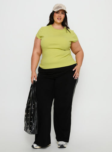 Baseline Longline Rib Top Green Curve