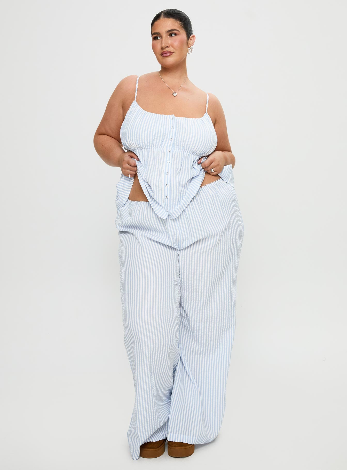 Cassini Set Blue Stripe Curve