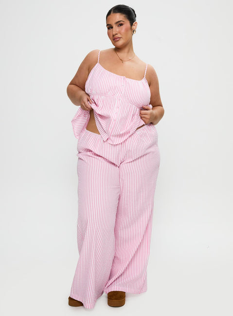 Cassini Set Pink Stripe Curve
