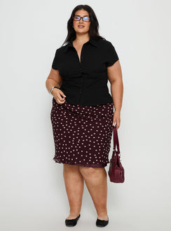 Cottesloe Blouse Top Textured Black Curve
