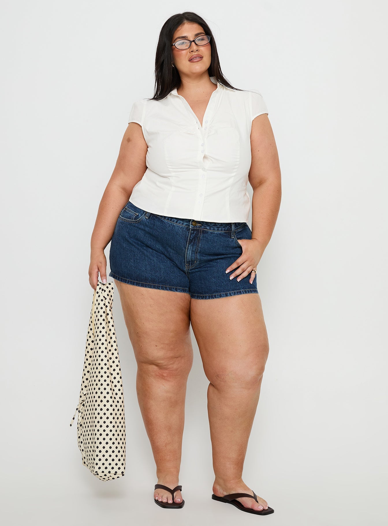 Arianwyn Short Sleeve Shirt White Curve