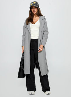 Real Talk Trench Coat Grey
