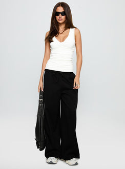 Expedition Wide Leg Track Pants Black