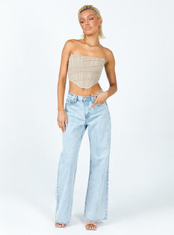 product Princess Polly Sleeveless Square Neck  Avery Bustier Champagne