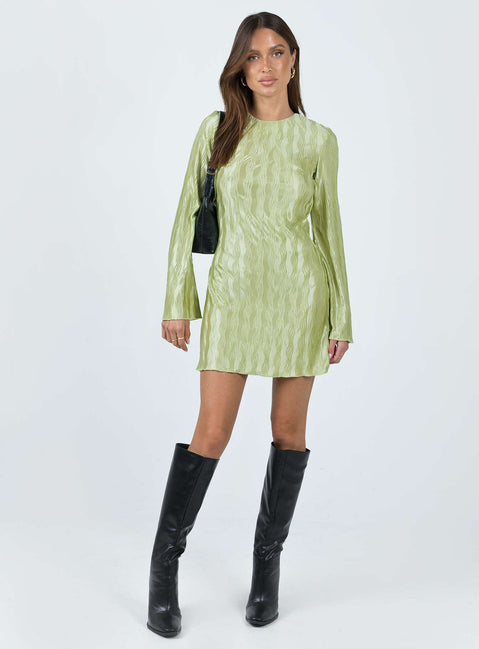 product Princess Polly High Neck  Venaya Mini Dress Green