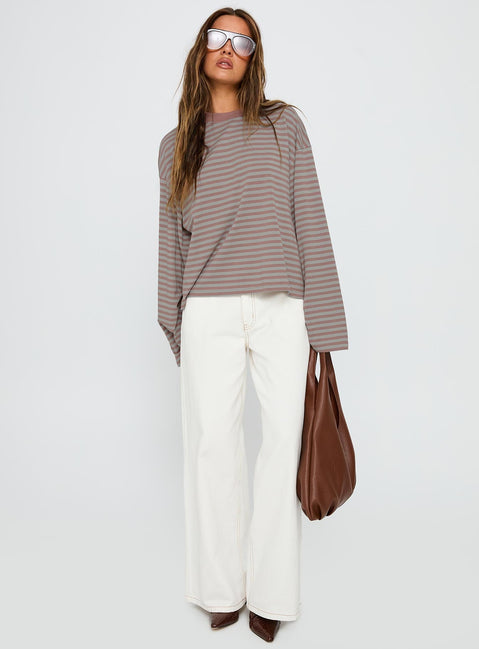 Bloom Long Sleeve Muted Pastels Stripe