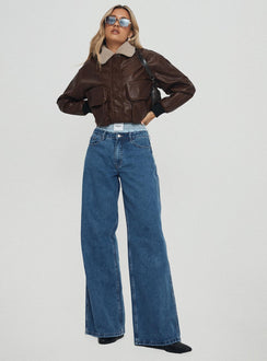 product Princess Polly High Waisted  Ramos Low Rise Jeans Denim