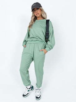 Club Basic Crewneck Sweatshirt Sage