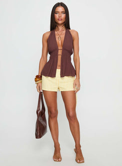 Electric Night Shorts Yellow Stripe