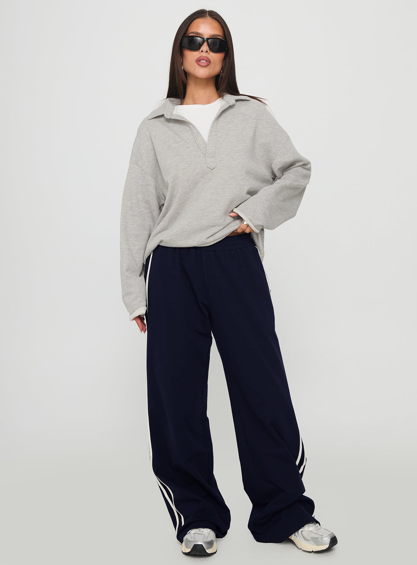 Another Level Collared Jumper Grey