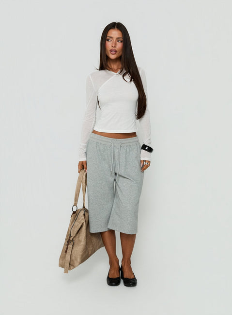 Deila Layered V Neck Long Sleeve Top White