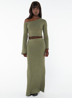 product Santorini Knit Maxi Skirt Green Princess Polly  Maxi 