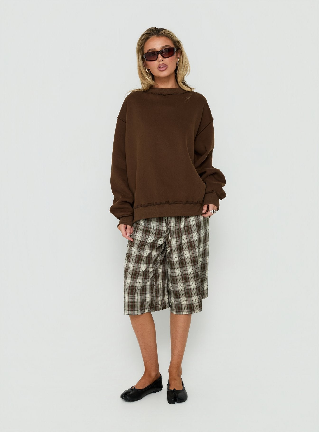 Laine Crew Neck Jumper Brown