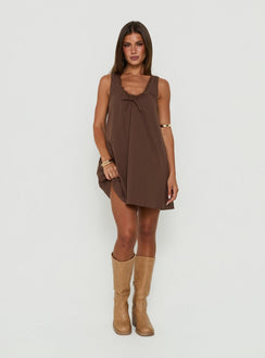 Antiquity Swing Mini Dress Chocolate