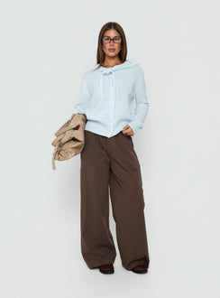Pippy Scarf Tie Sweater Light Blue