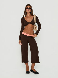 Kaitlynn Long Sleeve Bolero Brown