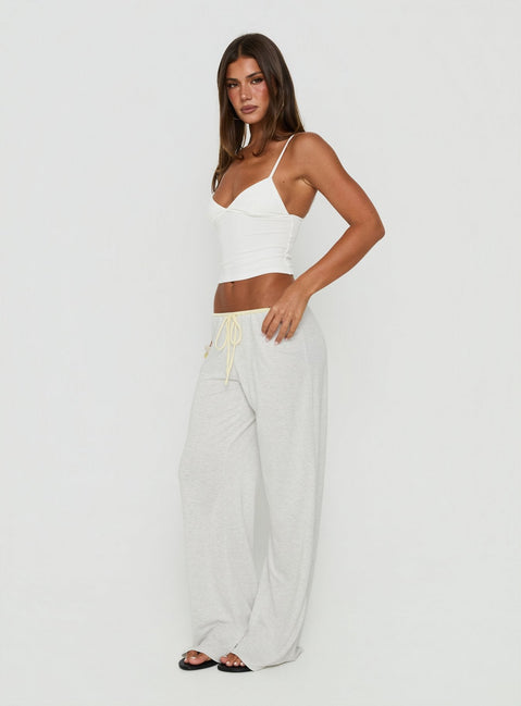 Jessika Ultra Low Pants Yellow / Grey Marle