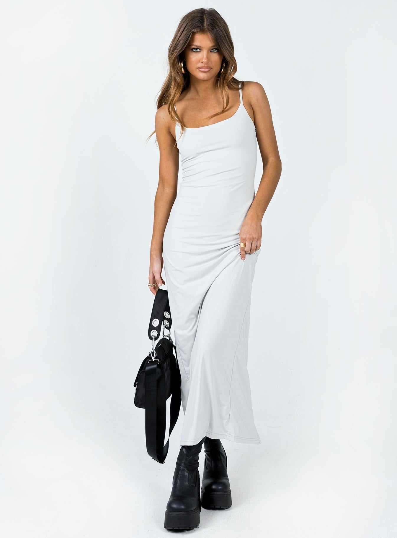 product Princess Polly High Neck  Balwyn Maxi Dress Grey
