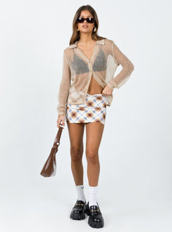 product Princess Polly Full Sleeves V-Neck  Mariam Shirt Cream