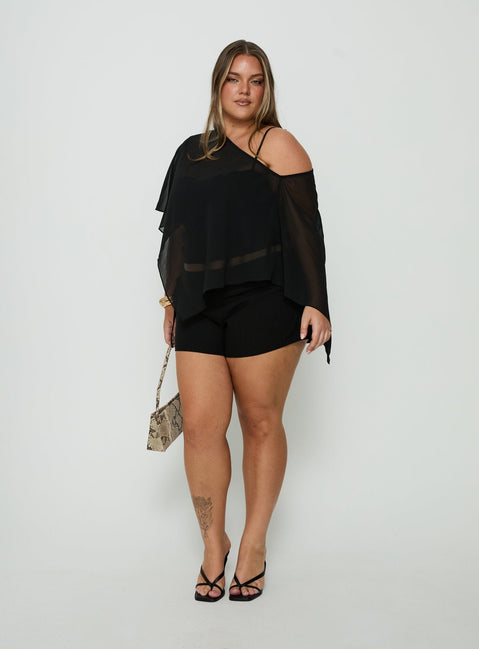 Senzo Wrap Shorts Black Curve