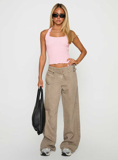 Eventually Textured Top Pink