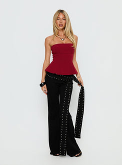 Baudelaire Strapless Corset Red