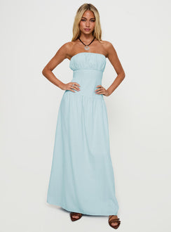 Luabelle Strapless Maxi Dress Blue