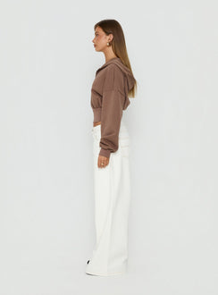 Naylor Mid Rise Wide Leg Jeans Cream