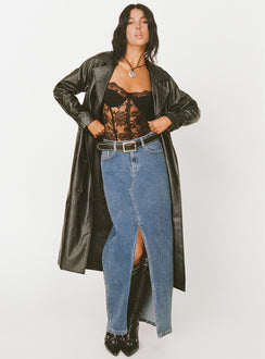 product Batkins Maxi Skirt Dark Wash Denim Princess Polly  Maxi 