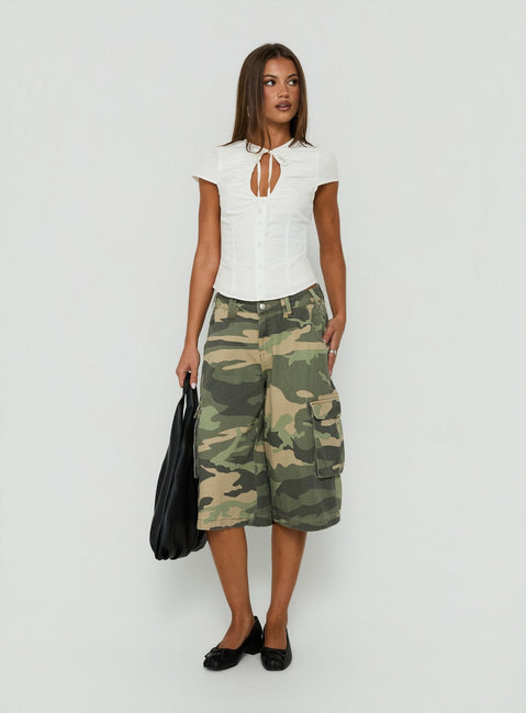 Anastazie Keyhole Top White