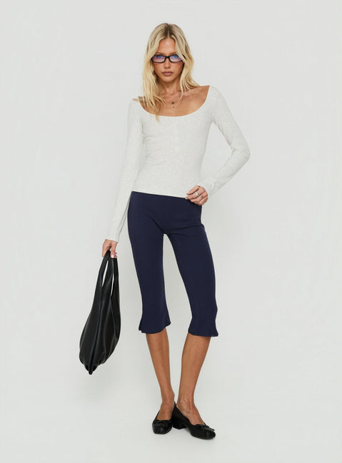 Baseline Rib Capri Pants Navy