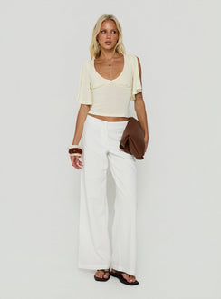Marenn Split Sleeve Top Cream