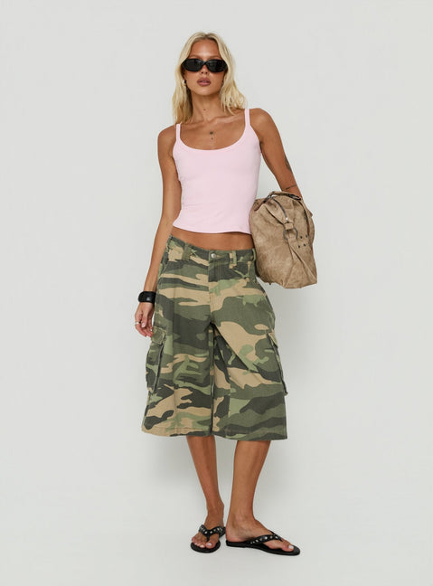 Kasper Cinched Longline Tank Top Marshmallow Pink